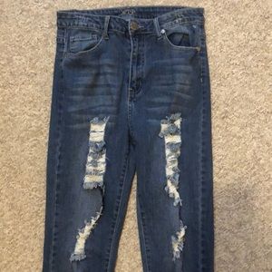 distressed jeans